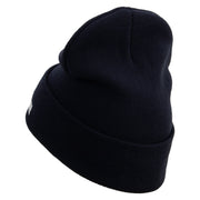 Licensed 1st Special Forces Command Veteran Embroidered 12 Inch Long Knitted Beanie - Navy OSFM