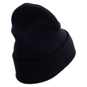 Licensed 1st Special Forces Command Veteran Embroidered 12 Inch Long Knitted Beanie - Navy OSFM