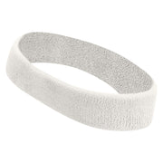 Hand Drawn Mango Embroidered Head Band (Terry) - White OSFM