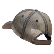 Halloween Tombstones Embroidered Low Profile Special Cotton Mesh Cap - Khaki OSFM