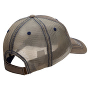 Halloween Tombstones Embroidered Low Profile Special Cotton Mesh Cap - Khaki OSFM