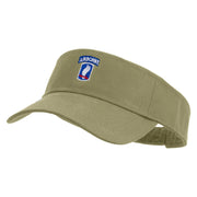 Licensed 173rd Airborne Brigade Combat Team Embroidered Cotton Twill Sun Visor - Khaki OSFM