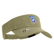 Licensed 173rd Airborne Brigade Combat Team Embroidered Cotton Twill Sun Visor - Khaki OSFM