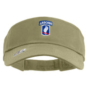 Licensed 173rd Airborne Brigade Combat Team Embroidered Cotton Twill Sun Visor - Khaki OSFM