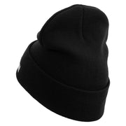 Licensed 1st Special Forces Command Veteran Embroidered 12 Inch Long Knitted Beanie - Black OSFM