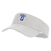 Licensed 173rd Airborne Brigade Combat Team Embroidered Cotton Twill Sun Visor - White OSFM