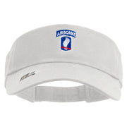 Licensed 173rd Airborne Brigade Combat Team Embroidered Cotton Twill Sun Visor - White OSFM