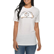 Cartoon Love Hands Graphic Design Deluxe Jersey T-Shirt