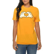 Cartoon Love Hands Graphic Design Deluxe Jersey T-Shirt