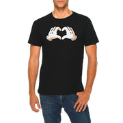 Cartoon Love Hands Graphic Design Deluxe Jersey T-Shirt