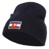 Colorado Flag Embroidered Short Beanie