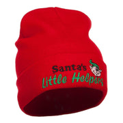 Santa's Little Helpers Embroidered Long Beanie