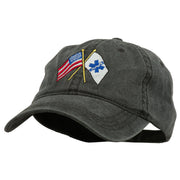 Flags Star of Life Embroidered Washed Cap