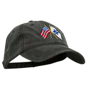 Flags Star of Life Embroidered Washed Cap