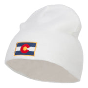 Colorado Flag Embroidered Short Beanie