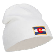 Colorado Flag Embroidered Short Beanie