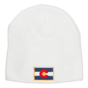 Colorado Flag Embroidered Short Beanie