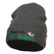 Santa's Little Helpers Embroidered Long Beanie