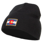 Colorado Flag Embroidered Short Beanie