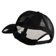 US Marine Corps Veteran Design Embroidered Solid Cotton Twill Mesh Prostyle Cap - Black OSFM