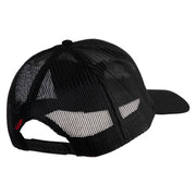 US Marine Corps Veteran Design Embroidered Solid Cotton Twill Mesh Prostyle Cap - Black OSFM