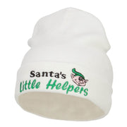 Santa's Little Helpers Embroidered Long Beanie