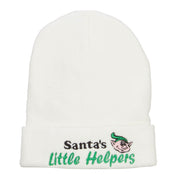 Santa's Little Helpers Embroidered Long Beanie