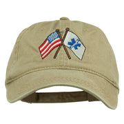 Flags Star of Life Embroidered Washed Cap