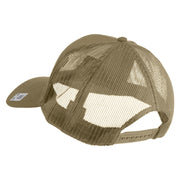 US Marine Corps Veteran Design Embroidered Solid Cotton Twill Mesh Prostyle Cap - Khaki OSFM