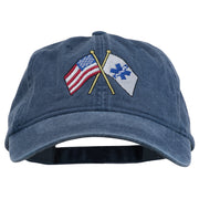 Flags Star of Life Embroidered Washed Cap