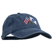 Flags Star of Life Embroidered Washed Cap