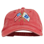 Flags Star of Life Embroidered Washed Cap