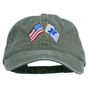 Flags Star of Life Embroidered Washed Cap