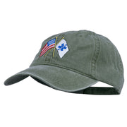 Flags Star of Life Embroidered Washed Cap