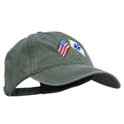 Flags Star of Life Embroidered Washed Cap