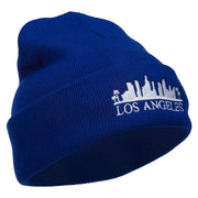 Los Angeles Skyline Embroidered Long Beanie