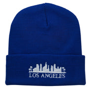 Los Angeles Skyline Embroidered Long Beanie