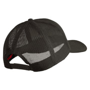 US Marine Corps Retired Design Embroidered Solid Cotton Twill Mesh Prostyle Cap - Charcoal OSFM
