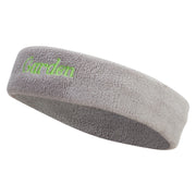 Garden Embroidered Head Band (Terry) - Lt-Grey OSFM