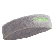 Garden Embroidered Head Band (Terry) - Lt-Grey OSFM