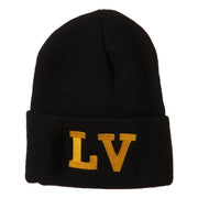 Las Vegas LV Embroidered Long Beanie