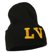 Las Vegas LV Embroidered Long Beanie