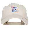 Uncle Sam 4th of July Embroidered Unstructured Cap