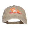 Louisiana Pelican State Embroidered Washed Cap