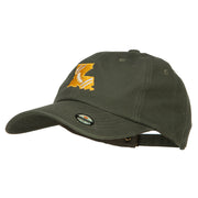 Louisiana Football State Map Embroidered Unstructured Cap