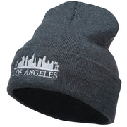 Los Angeles Skyline Embroidered Long Beanie