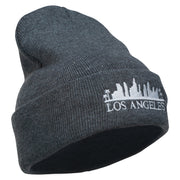 Los Angeles Skyline Embroidered Long Beanie