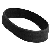 Garden Embroidered Head Band (Terry) - Black OSFM