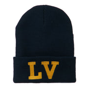 Las Vegas LV Embroidered Long Beanie