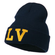 Las Vegas LV Embroidered Long Beanie